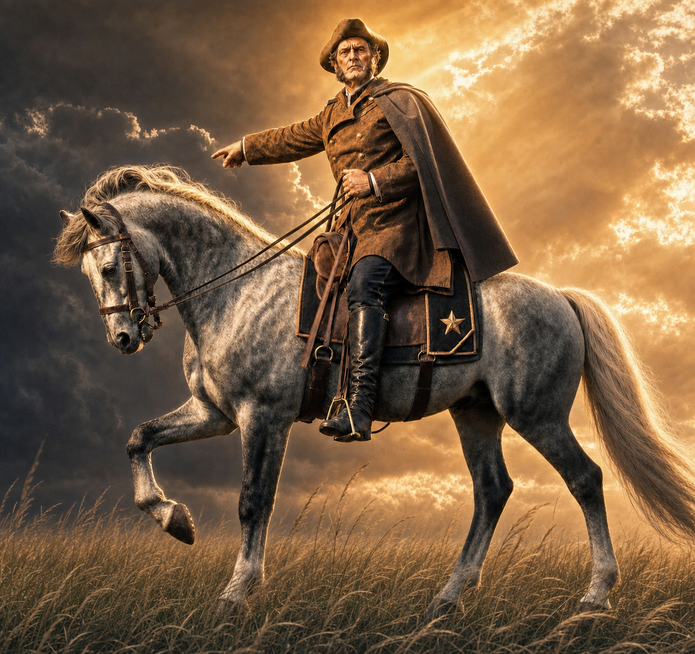 Sam Houston Points the Way to San Jacinto